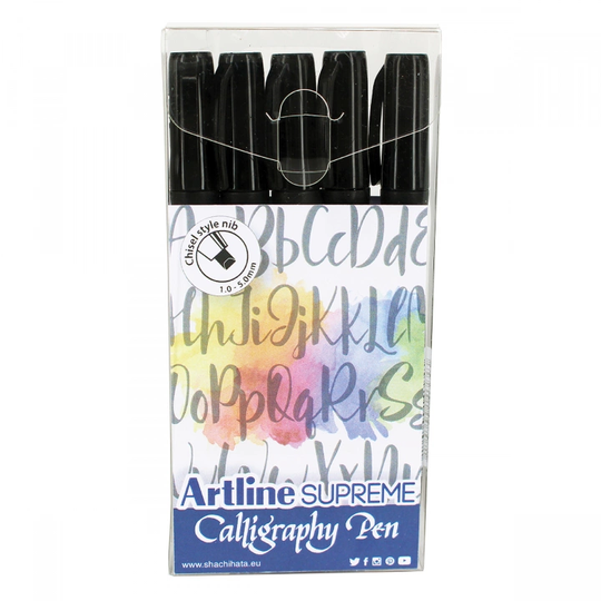 Artline Supreme Calligraphy Pen 5 kpl Black