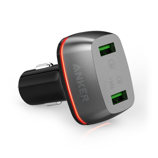 Anker PowerDrive+ 2 USB Autolaturi QC 3.0 musta