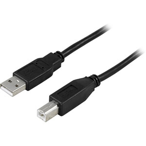 USB 2.0 -kaapeli, Type A Uros - Type B Uros, 2 M, Musta