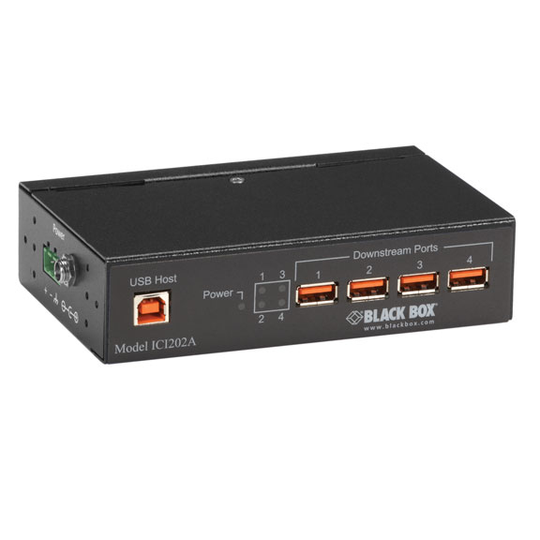 BLACK BOX INDUSTRIAL USB 2.0 HUB WITH ISOLATION - 4-PORT