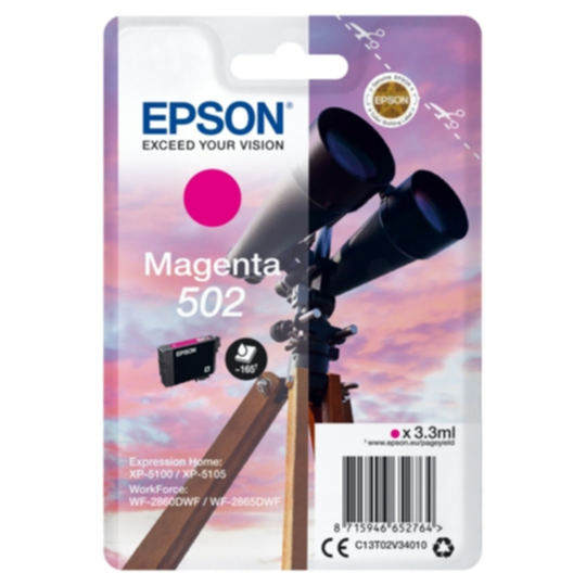 Epson 502 Mustepatruuna magenta, 160 sivua