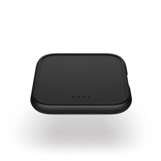 Single QI Laturi + USB-A out 10W, sis 18W USB-C PD, Musta