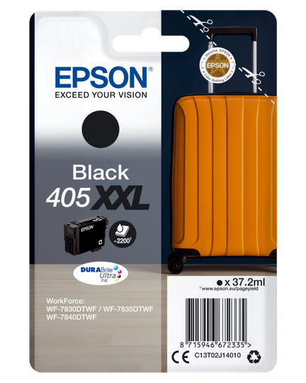 EPSON Singlepack Black 405XXL DURABrite