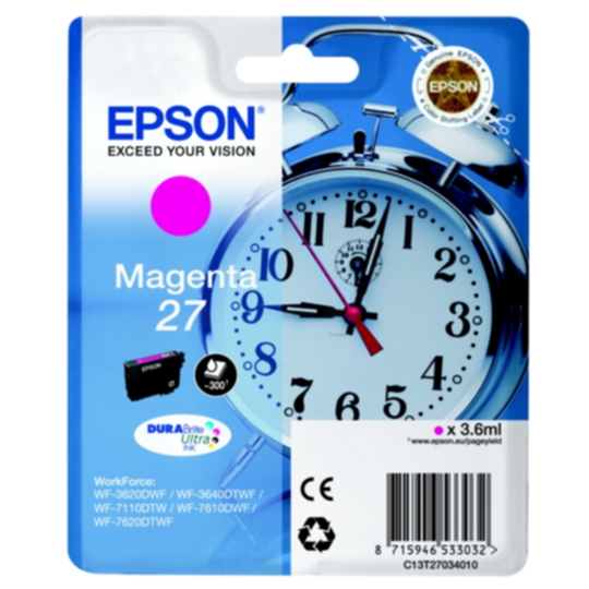 Epson 27 Mustepatruuna magenta, 300 sivua