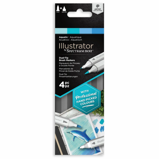 Spectrum Noir Illustrator Marker 4-set Aquatic
