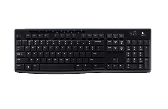 K270, Wireless Keyboard, USB Nano Receiver, Nordic, Black