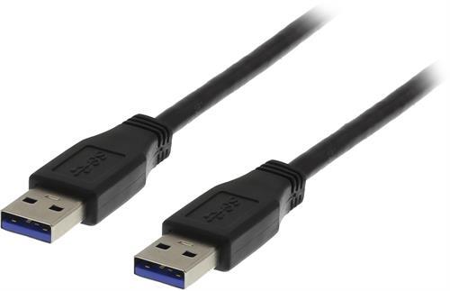 USB 3.0 Kaapeli, A Ur - A Ur, 1m, Musta