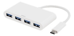 USB-C 3.1 Hub - 4 x USB 5 Gbps valkoinen