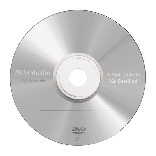 DVD-R, 16x, 4.7 GB/120 Min, 5-pack Jewel Case, AZO