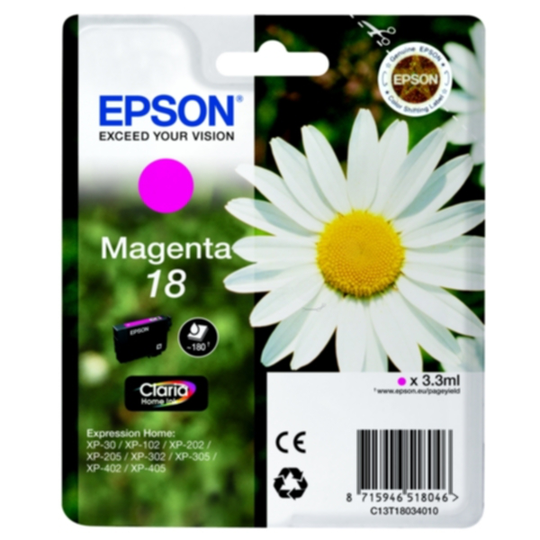 Epson 18 Mustepatruuna magenta, 180 sivua